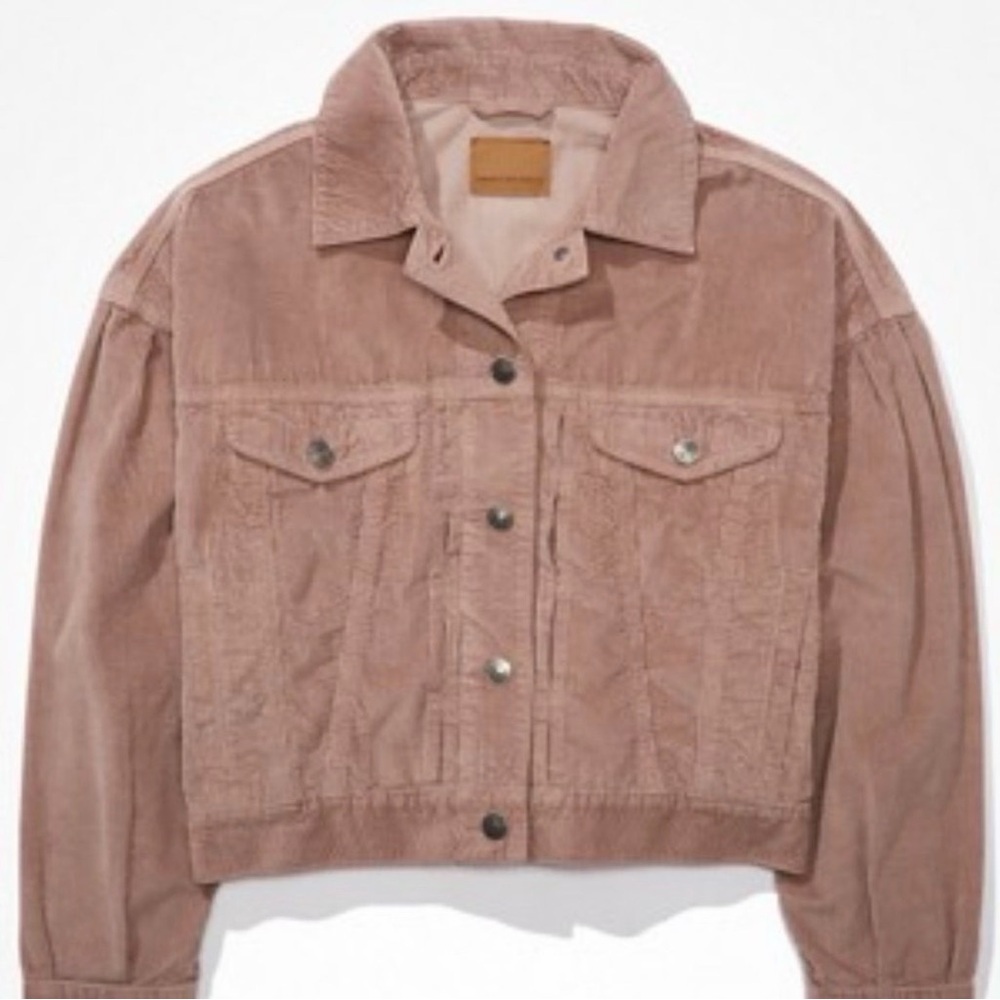 American Eagle Outfitters Dusty Rose/Mauve Corduroy Trucker Jacket- XXL